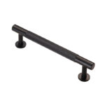 Carlisle Brass Knurled Cabinet Pull Handle 128mm C/C - Matt Black