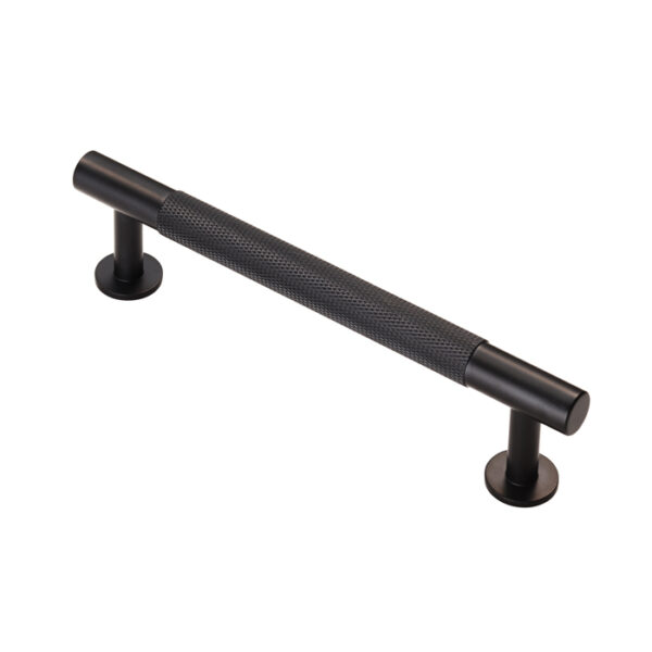 Carlisle Brass Knurled Cabinet Pull Handle 128mm C/C - Matt Black