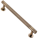 Carlisle Brass Knurled Cabinet Pull Handle 160mm C/C - Antique Brass