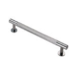 Carlisle Brass Knurled Cabinet Pull Handle 160mm C/C - Polished Chrome