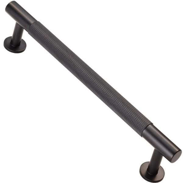 Carlisle Brass Knurled Cabinet Pull Handle 160mm C/C - Matt Black