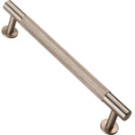 Carlisle Brass Knurled Cabinet Pull Handle 160mm C/C - Satin Nickel