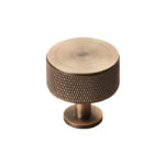 Carlisle Brass Knurled Cabinet Radio Knob - Antique Brass