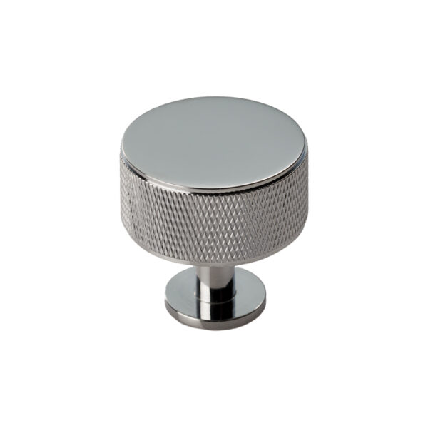 Carlisle Brass Knurled Cabinet Radio Knob - Polished Chrome
