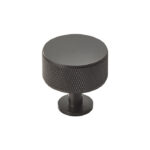 Carlisle Brass Knurled Cabinet Radio Knob - Matt Black