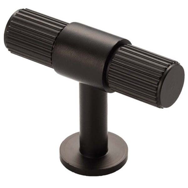 Carlisle Brass Lines Cabinet T-Bar Knob - Matt Black