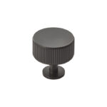 Carlisle Brass Lines Cabinet Radio Knob - Matt Black