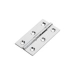 Carlisle Brass 64 x 35 x 2mm Cabinet Hinge C/W Screws (Pair) - Polished Chrome