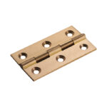 Carlisle Brass 64 x 35 x 2mm Cabinet Hinge C/W Screws (Pair) - Satin Brass