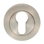Carlisle Brass Escutcheon - Euro Profile on Concealed Fix Round Rose - Satin Nickel