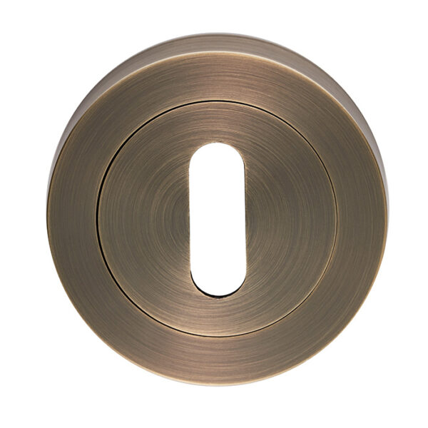 Carlisle Brass Escutcheon - Lock Profile on Concealed Fix Round Rose - Antique Brass