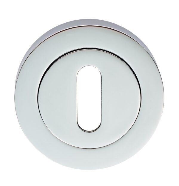 Carlisle Brass Escutcheon - Lock Profile on Concealed Fix Round Rose - Polished Chrome