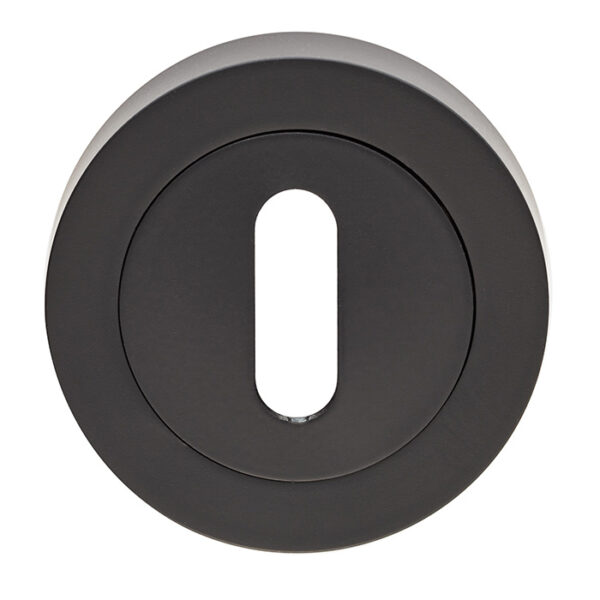 Carlisle Brass Escutcheon - Lock Profile on Concealed Fix Round Rose - Matt Black