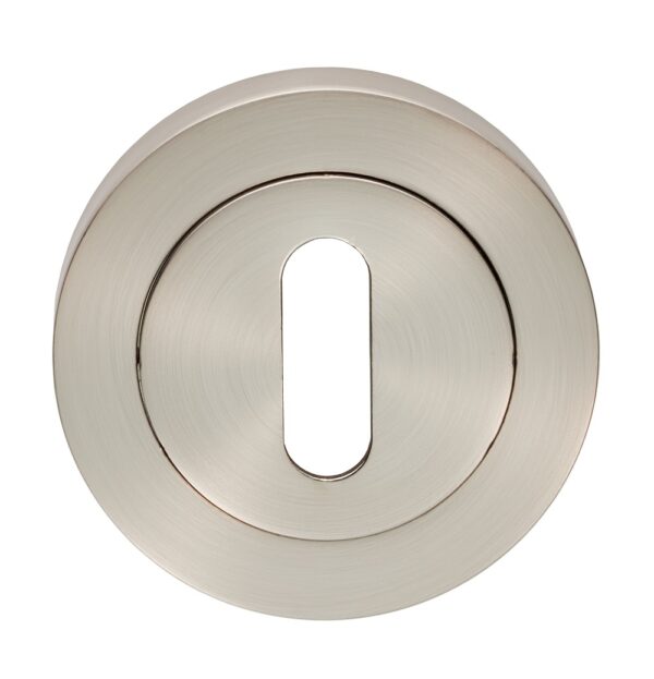 Carlisle Brass Escutcheon - Lock Profile on Concealed Fix Round Rose - Satin Nickel