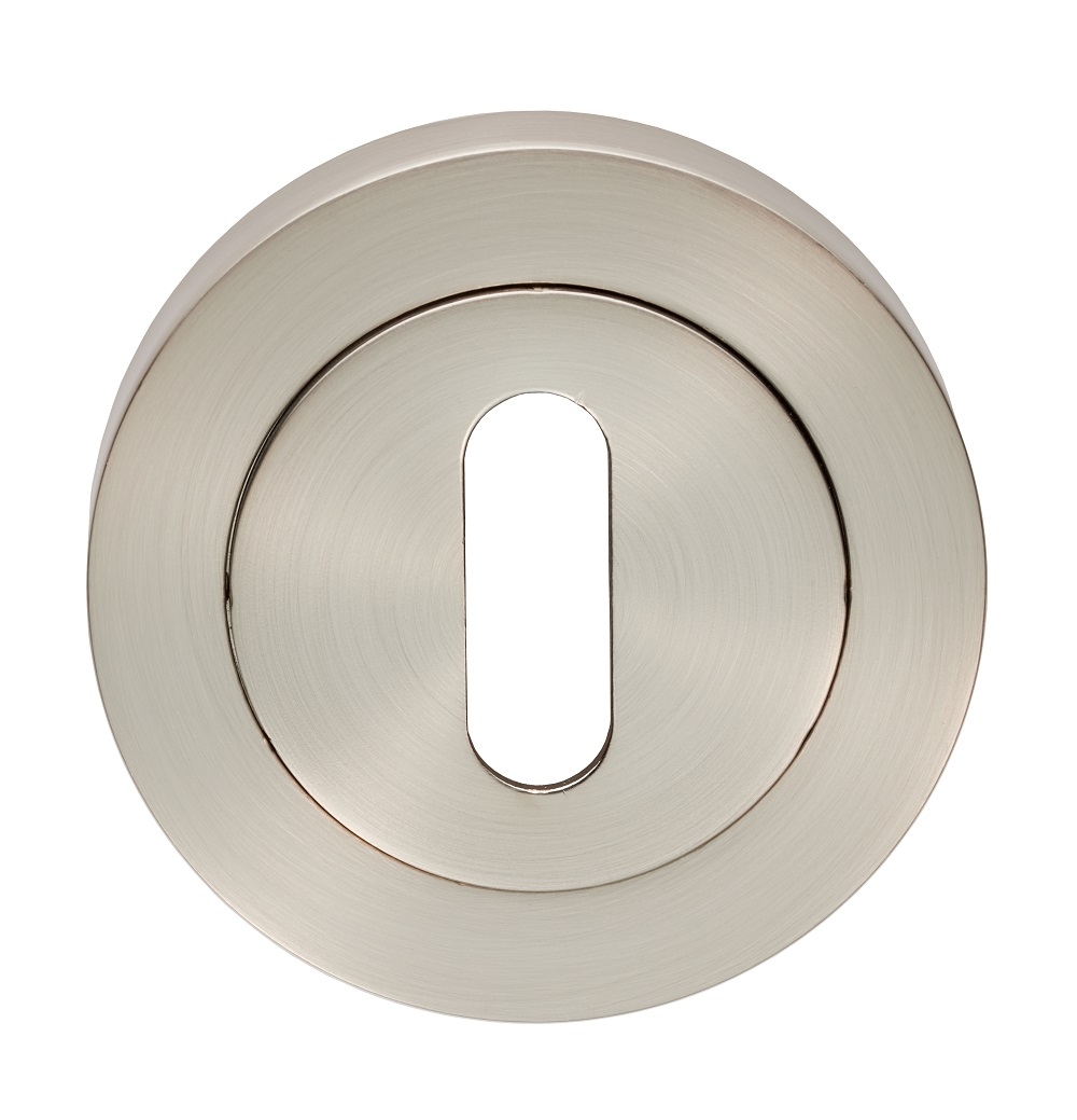 gk4003sn.jpg Carlisle Brass Escutcheon - Lock Profile on Concealed Fix Round Rose - Satin Nickel - Image 1