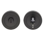 Carlisle Brass Turn & Release - 5mm Spindle - Screw-on Round Rose - Matt Black