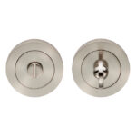 Carlisle Brass Turn & Release - 5mm Spindle - Screw-on Round Rose - Satin Nickel