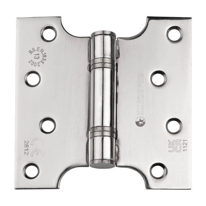 h2n1424bss_2.jpg Eurospec 102 x 102 x 3mm Parliament Hinge Grade 13 C/W Screws (Pair) - Bright Stainless Steel - Image 1