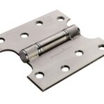 Eurospec 102 x 102 x 3mm Parliament Hinge Grade 13 C/W Screws (Pair) - Satin Stainless Steel