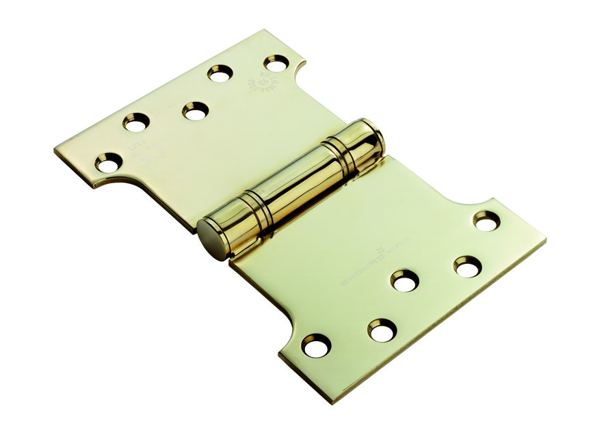H2N1446PVD 001 Eurospec 102 x 152 x 3.5mm Parliament Hinge Grade 13 C/W Screws (Pair) - Stainless Brass - Image 1