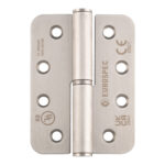 Eurospec 102 x 76 x 3mm Lift Off Hinge Grade 13 C/W Screws - Radius (Pair) - Right Hand - Satin Stainless Steel