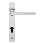 Eurospec Designer Narrowplate Lever on 32 x 220 Plate - 92mm C/C - Satin Stainless Steel