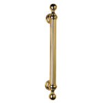 Carlisle Brass Pull Handle Reeded Grip (Ornate) on Rose - Polished Brass