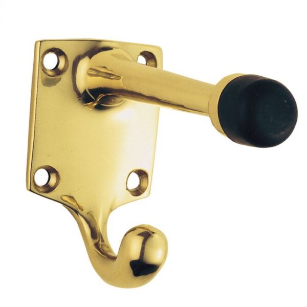 Carlisle Brass Victorian - Hat & Coat Hook with Rubber Buffer - Polished Brass