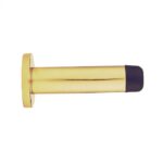 Carlisle Brass 72 x 32mm Wall Mounted Doorstop on Rose - Concealed Fix - Polished Brass