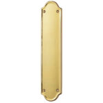 Carlisle Brass Finger Plate - Shaped End - Polished Brass