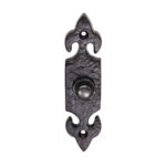 Carlisle Brass Fleur De Lys Bell Push - Black Antique