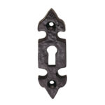 Carlisle Brass Escutcheon - Lock Profile Fleur De Lys Face Fix - Black Antique