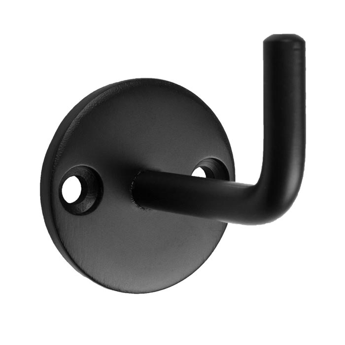 hch1016mb.jpg Eurospec Coat Hook - 33mm - Face Fix - Matt Black - Image 1