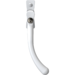 Mila Heritage Pear Drop Casement Handle - White, 40mm Pin, R/H
