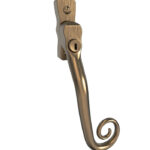 Mila Heritage Monkey Tail Casement Handle - Antique Bronze, 40mm Pin, L/H
