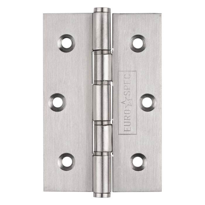 hin13215sss_1.jpg Eurospec 76 x 51 x 1.5mm Washered Butt Hinge C/W Screws (Pair) - Satin Stainless Steel - Image 1