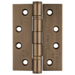 Eurospec 102 x 76 x 3mm Ball Bearing Hinge Grade 13 C/W Screws (Pair) - Antique Brass