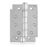 Eurospec 102 x 76 x 3mm Ball Bearing Hinge Grade 13 C/W Screws (Pair) - Bright Stainless Steel