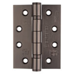 Eurospec 102 x 76 x 3mm Ball Bearing Hinge Grade 13 C/W Screws (Pair) - Matt Bronze