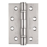 Eurospec 102 x 76 x 3mm Ball Bearing Hinge Grade 13 C/W Screws (Pair) - Satin Stainless Steel