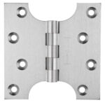 Eurospec 102 x 102 x 4mm Parliament Hinge C/W Screws (Pair) - Satin Chrome