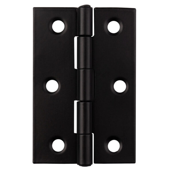 Carlisle Brass 76 x 50 x 1.6mm Fixed Pin Hinge C/W Screws (Pair) - Powder Coat Black