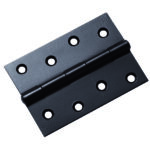 Carlisle Brass 102 x 72 x 2mm Fixed Pin Hinge C/W Screws (Pair) - Powder Coat Black