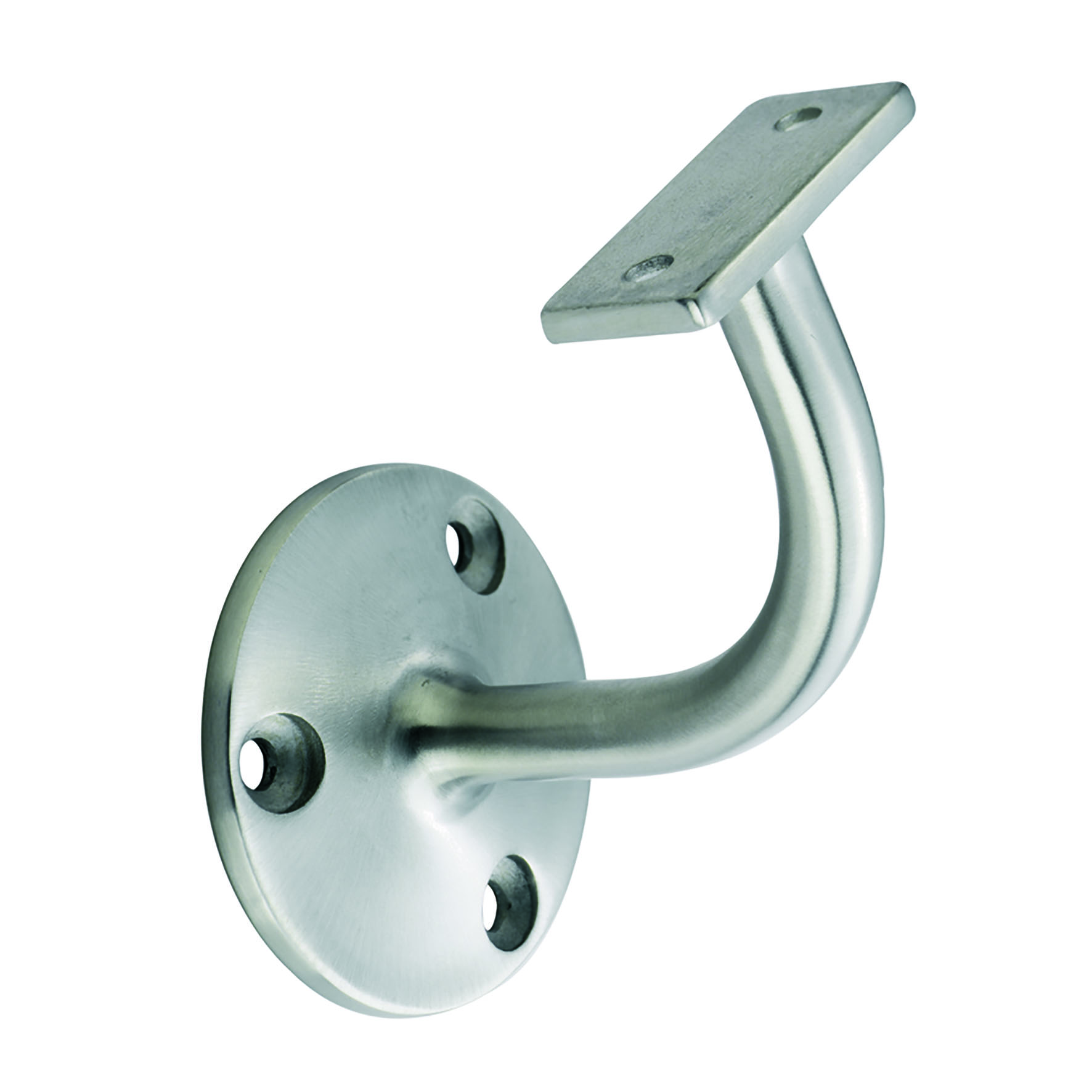 hrb1000sss-p62.jpg Eurospec Handrail Bracket - 62mm Projection - Face Fix - Satin Stainless Steel - Image 1