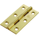Carlisle Brass 75 x 40 x 1.5mm Solid Drawn Brass Butt Hinge (Pair) - Satin Brass
