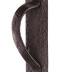 Carlisle Brass Offset Pull Handle on Backplate Left Hand - Black Antique