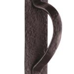 Carlisle Brass Offset Pull Handle on Backplate Right Hd - Black Antique
