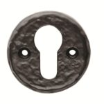 Carlisle Brass Escutcheon - Euro Profile Round Face Fix - Black Antique