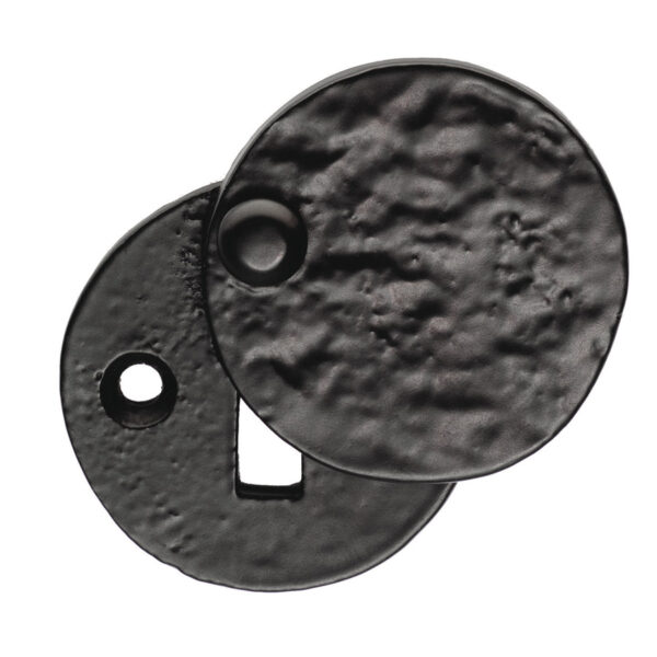 Carlisle Brass Escutcheon - Lock Profile Round Cover Face Fix - Black Antique