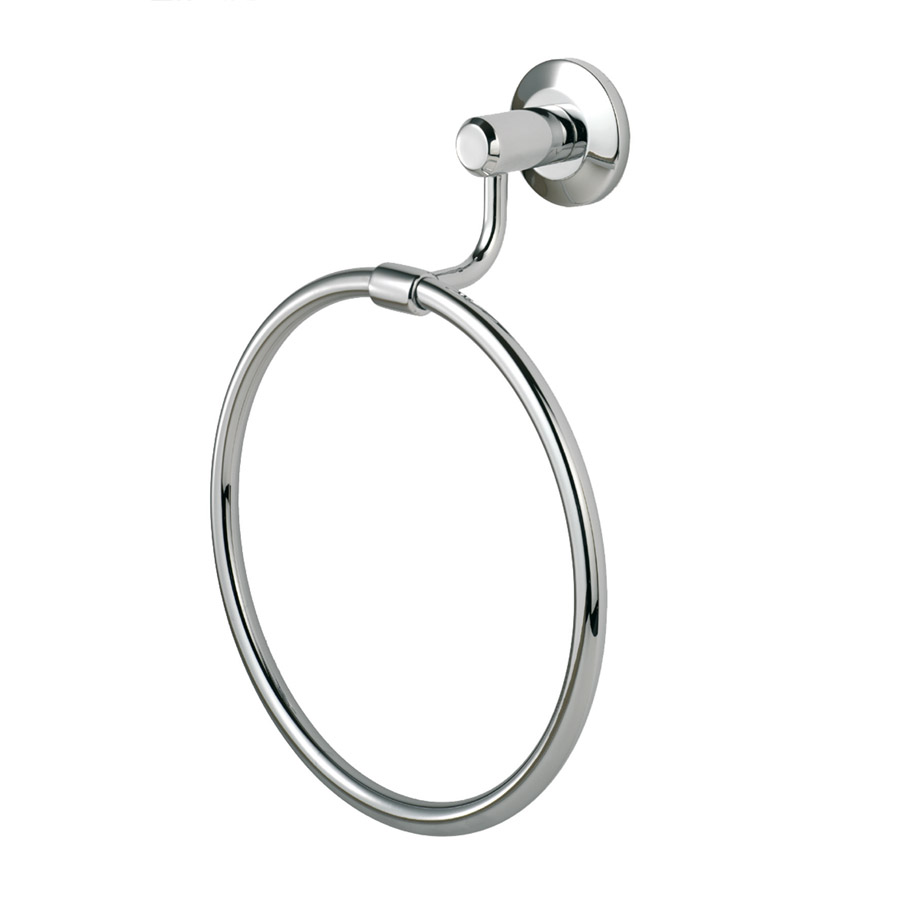 LW 05 001 Carlisle Brass Tempo Towel Ring - 182mm Dia. - Concealed Fix - Polished Chrome - Image 1